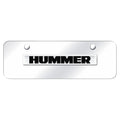 Chrome Name on Chrome Mini License Plate - Officially Licensed for Hummer