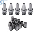 Set of 5 BT40 ER32 Precision Chucks with 12 Collets for High Speed (20000RPM)