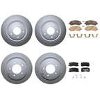 Front & Rear Brake Kit Disc Rotors & TRW Ceramic Pads for Chrysler Dodge Jeep