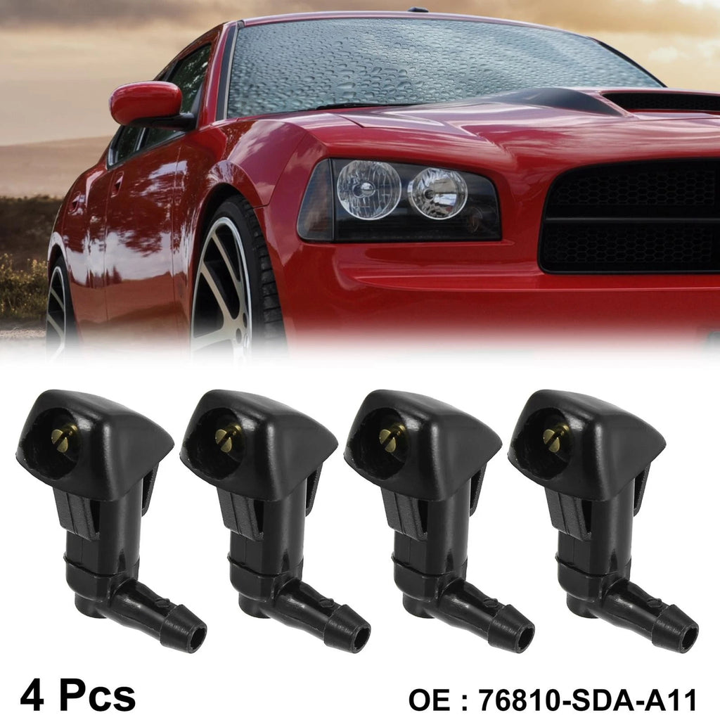 Set of 4 Windshield Wiper Washer Nozzles for Honda Civic (2006–2011) 76810-SDA-A11