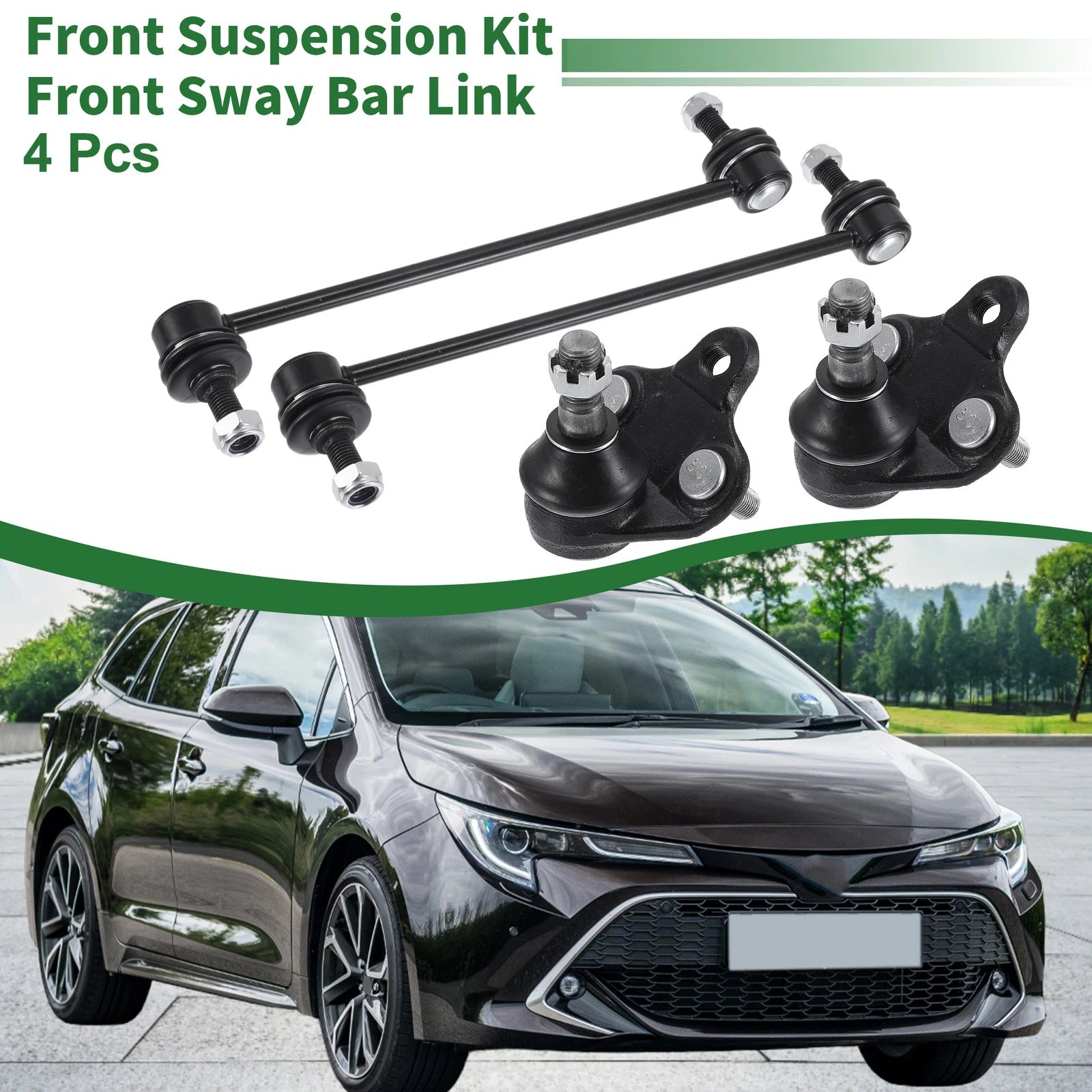Set of 4 Front Suspension Kit Sway Bar Link Lower Ball Joint for Toyota RAV4 