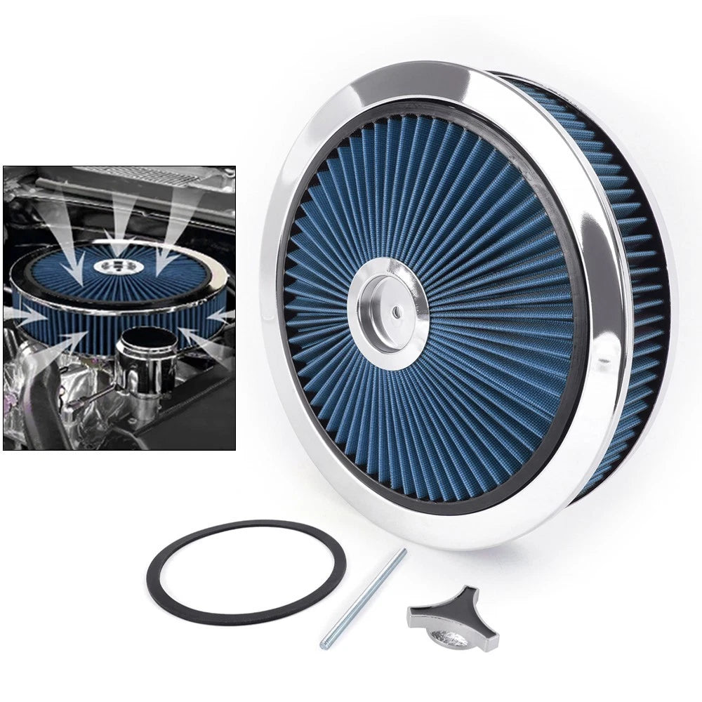 Air Cleaner Set for Super Flow Washable Black (14 In. x 3 In.)
