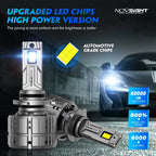 Set of 4 NOVSIGHT 9005/HB3 9006/HB4 LED Headlight Bulbs 6500K
