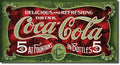 Vintage Tin Metal Sign for Coca Cola Coke Bottle (1900s) 5 Cent 1074