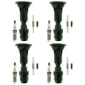 Set of 4 NGK G-Power Platinum Spark Plugs & Coil Boots for Chevy Equinox Malibu (L4)