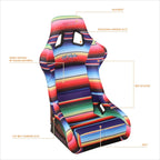 NRG FRP-302-Mexicali Racing Seat for Universal Fit (Fixed Back)