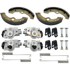 Set of 4 Front Brake Wheel Cylinders w/Shoes for Yamaha Kodiak 400 (1993–1998)