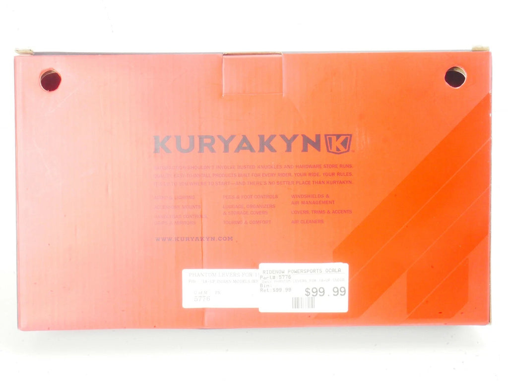 Kuryakyn Chrome Phantom Levers for Indian (2018–2020) PN 5776