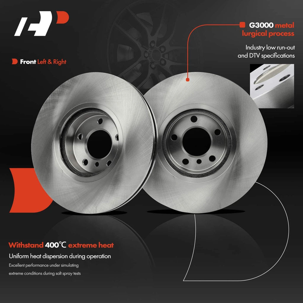 Front Side Disc Brake Rotors for BMW X5 X6 (2007–2018) 348.1mm