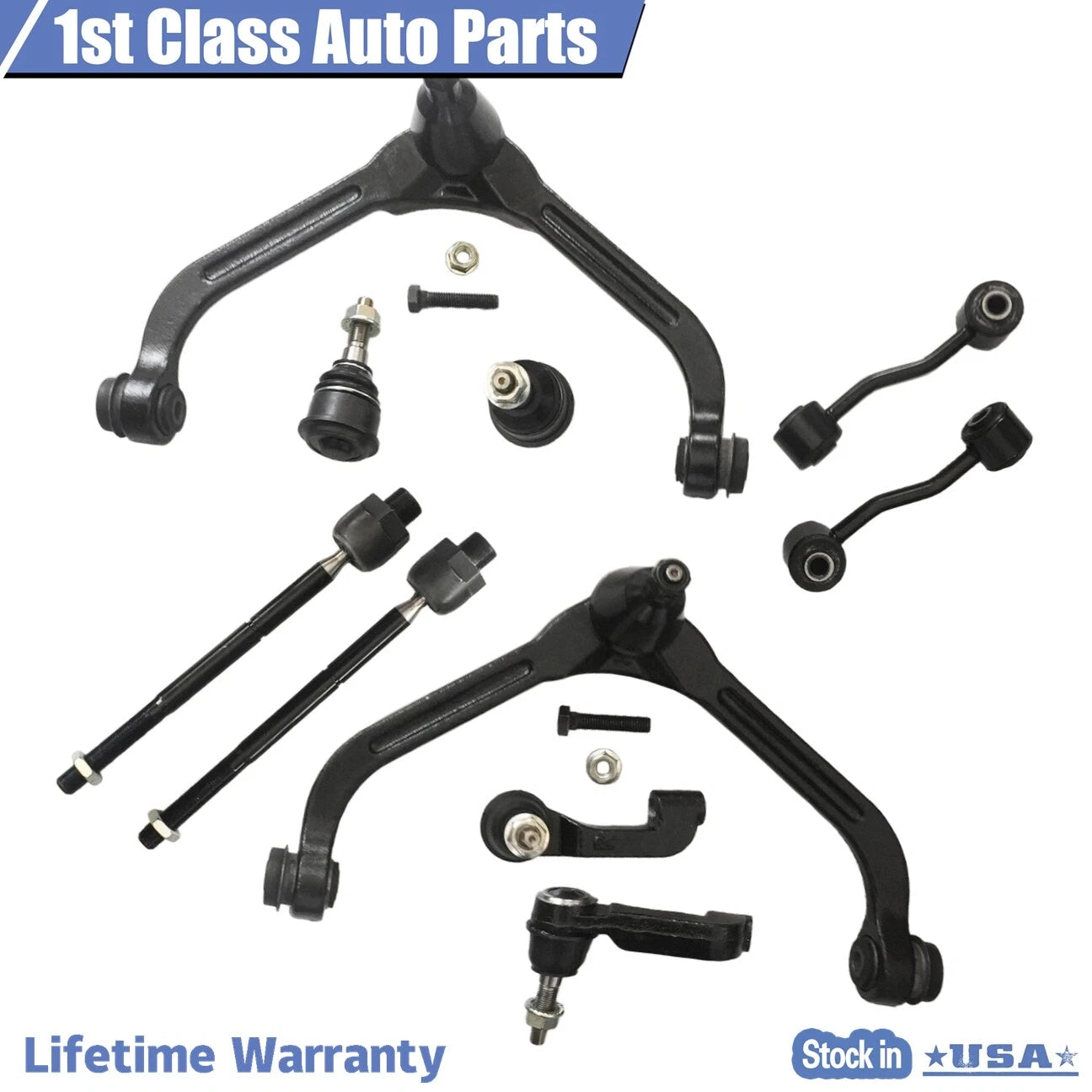 10pc Front Suspension Upper Control Arm Ball Joint for Jeep Liberty (2002–2004)