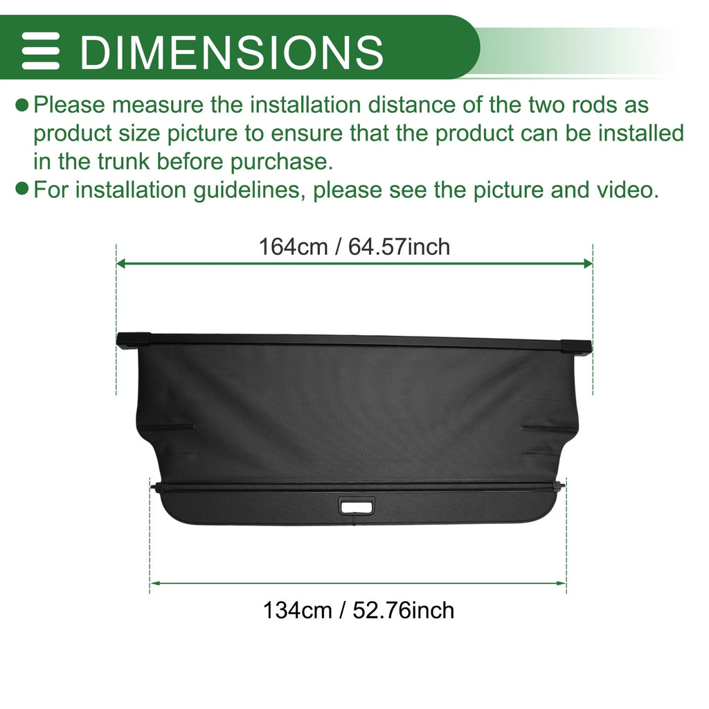 Retractable Cargo Cover for Mercedes-Benz Viano (2010–2015) Canvas