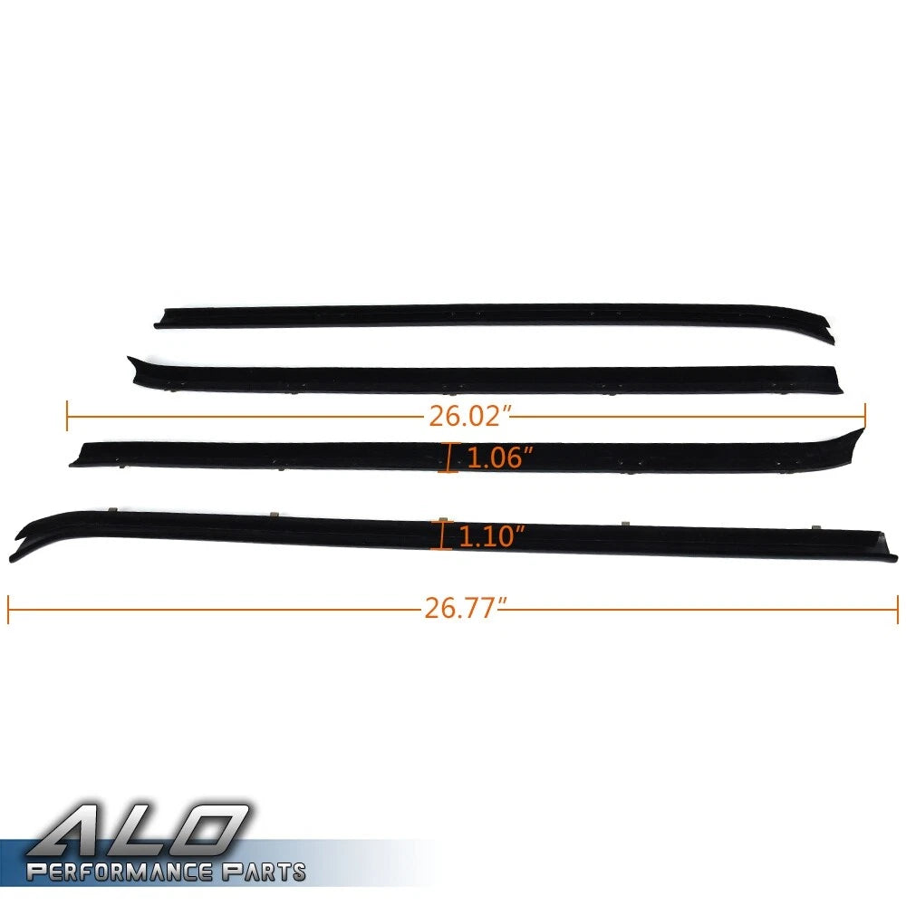 Window Sweep Felt Weatherstrip Seal Kit for Chevy GMC Pickup (1981–1991)