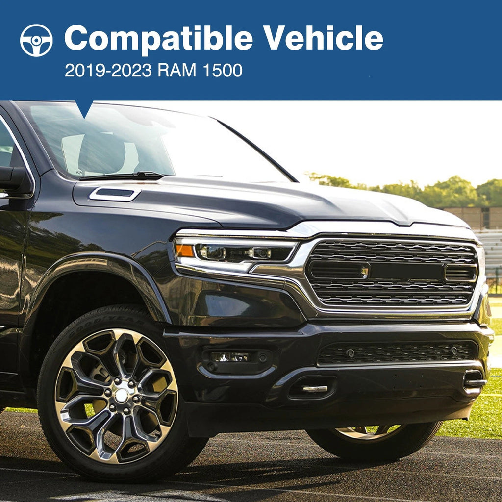 Front Bumper Face Bar for Dodge Ram 1500 (2019–2024) with Fog Light Holes