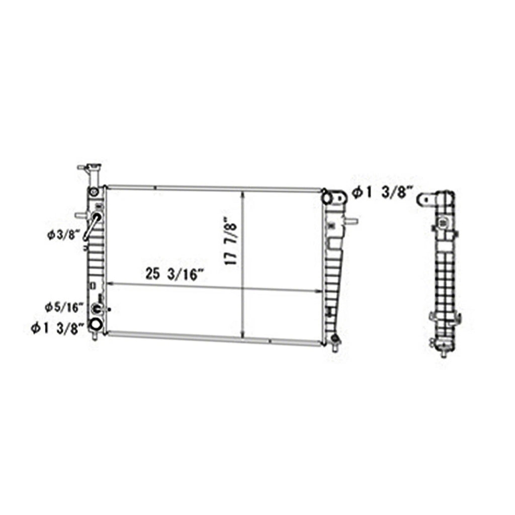 Replacement Radiator Core Support for Plastic Aluminum Toyota Hilux (2005–2015)