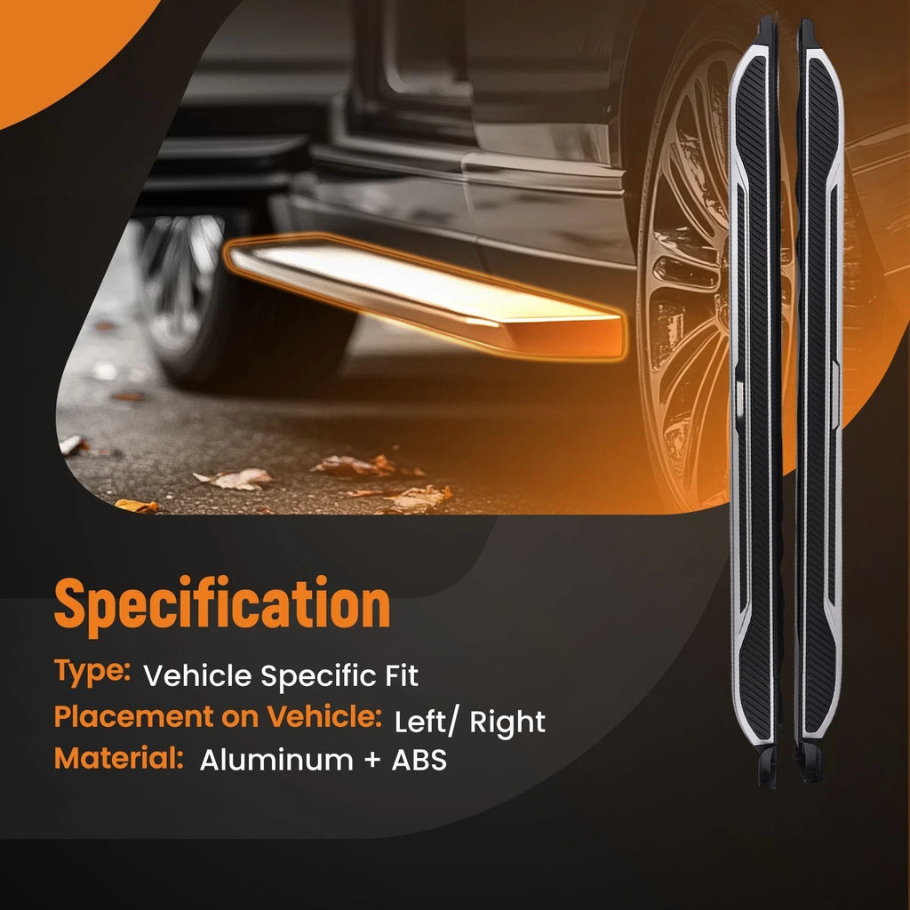Anti-Slip Running Board Side Steps for Chevrolet Trax (2024–2025) Black Nerf Bars