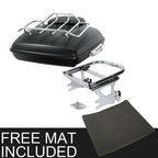 Matt Black Razor Trunk Backrest Mount for Harley Touring Street Glide (1997–2008)