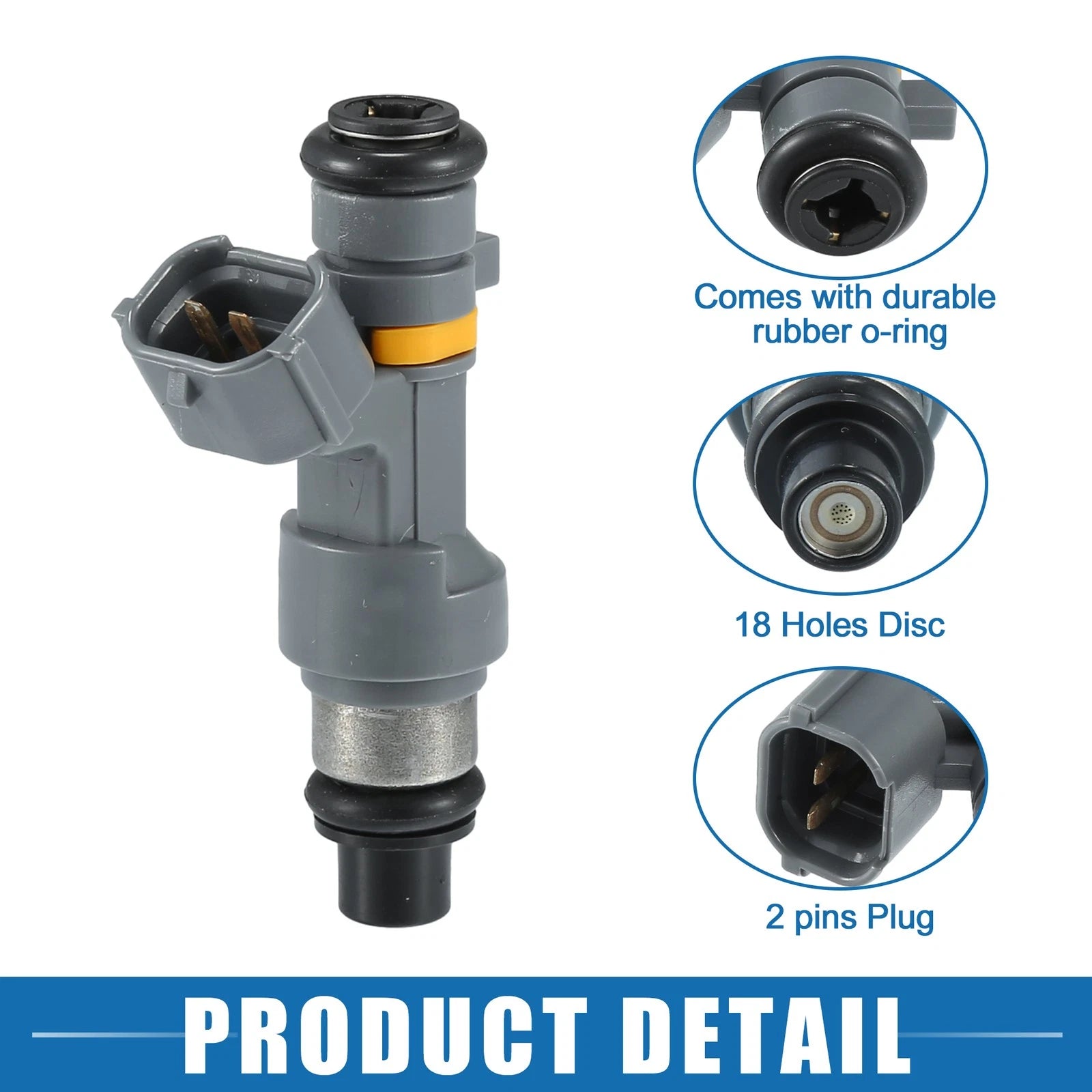 Set of 4 Fuel Injectors No. 16600EN200 for Nissan Qashqai 2.0 (2007–2013)