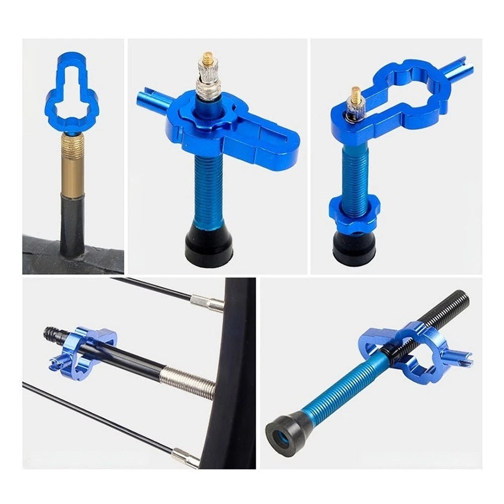 Set of 4 Aluminum Valve Core Wrenches for French British Valves