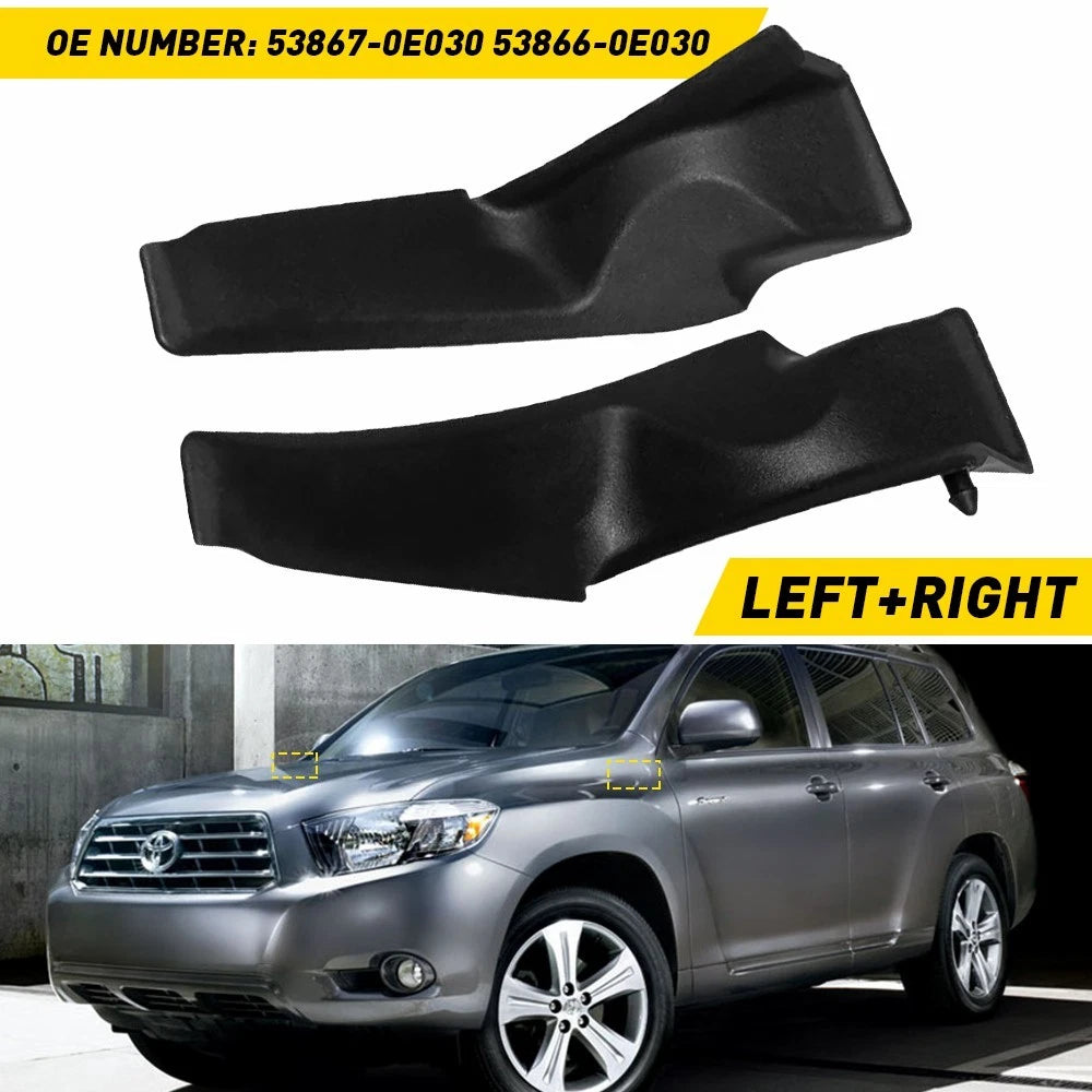 Windshield Wiper Side Cowl Extension Deflector for Toyota Highlander (2008–2013)