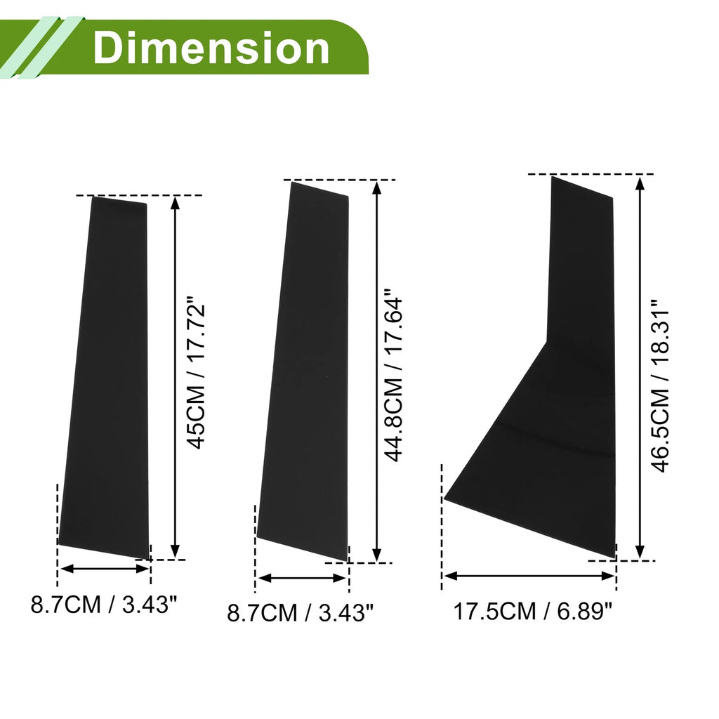 6 Pcs Pillar Window Trim for Chevy Captiva (2019–2023) Black