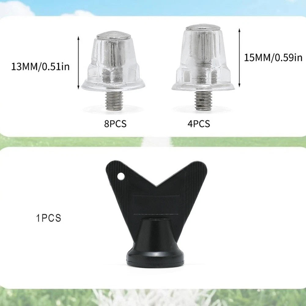 12pcs Soccer Boot Studs Aluminum Alloy 5mm Thread for Soccer Boots