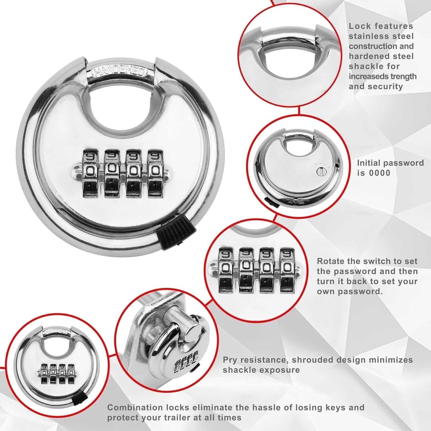 Gooseneck Trailer Lock for RVs and Livestock Haulers (Fits Most Trailers)