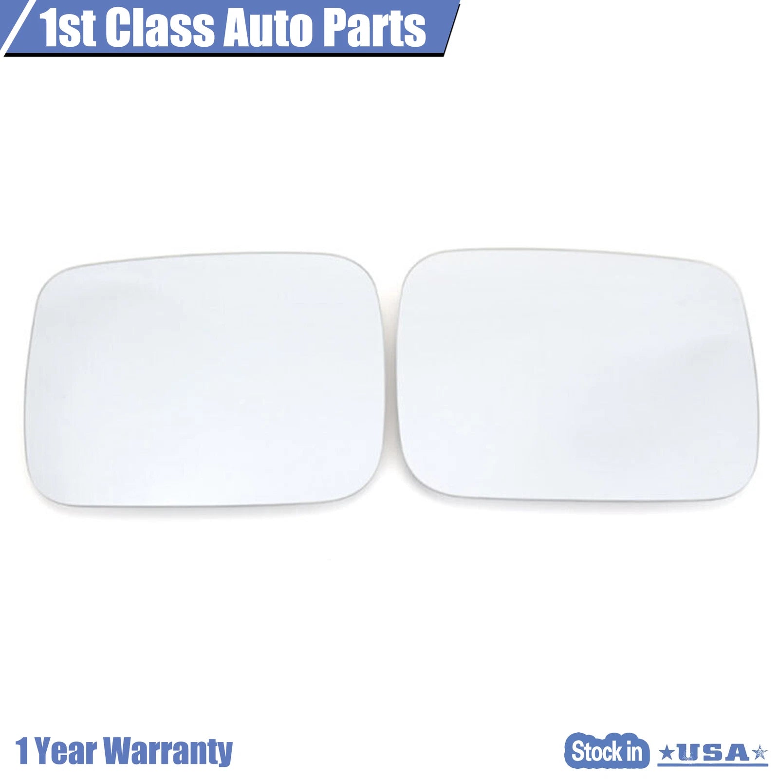 Pair Rear View Mirror Glass + Backplate for Jeep Renegade (2015–2020) 68295091AA