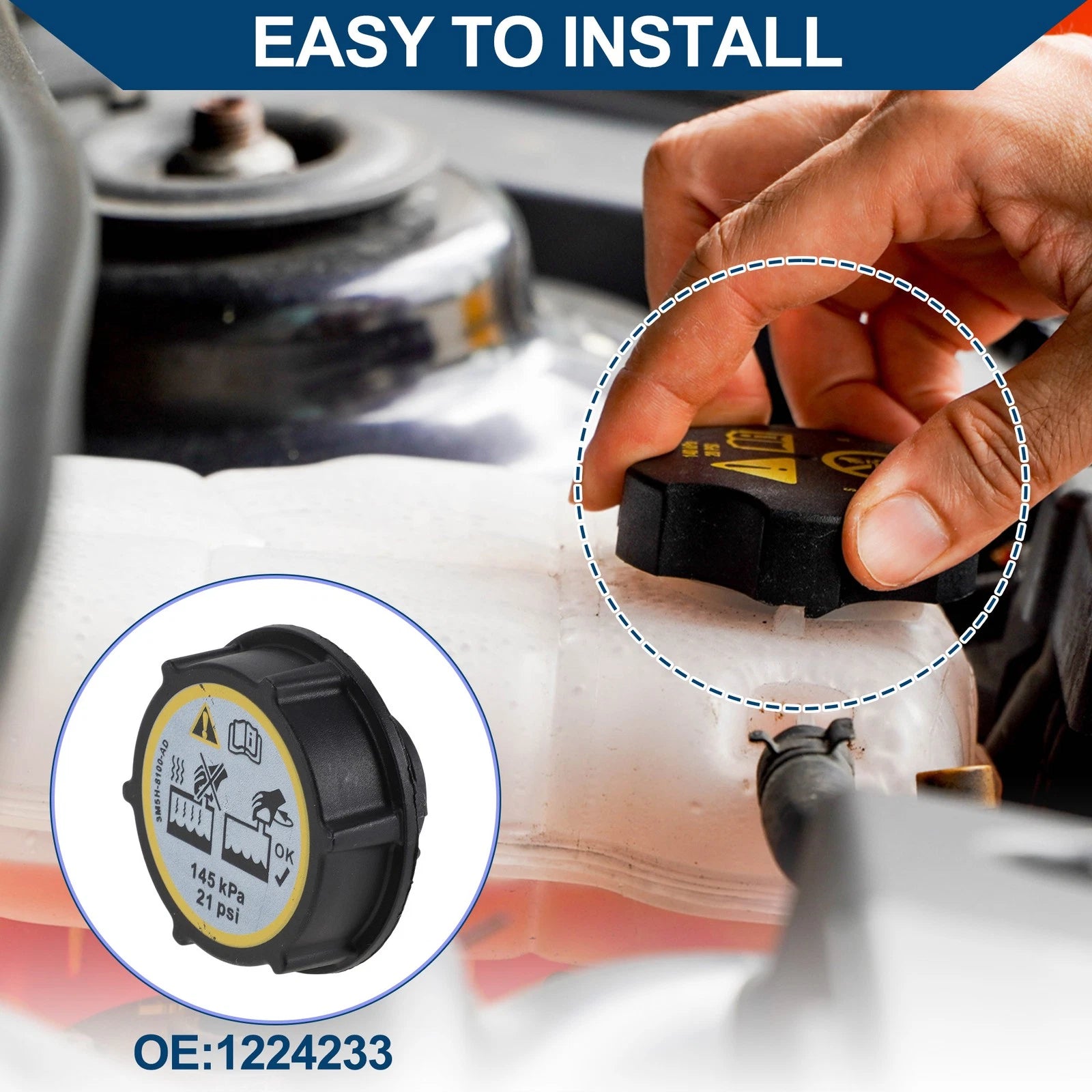 Coolant Cap for Ford Mustang GT F150 V6 V8 Escape Ranger Focus 