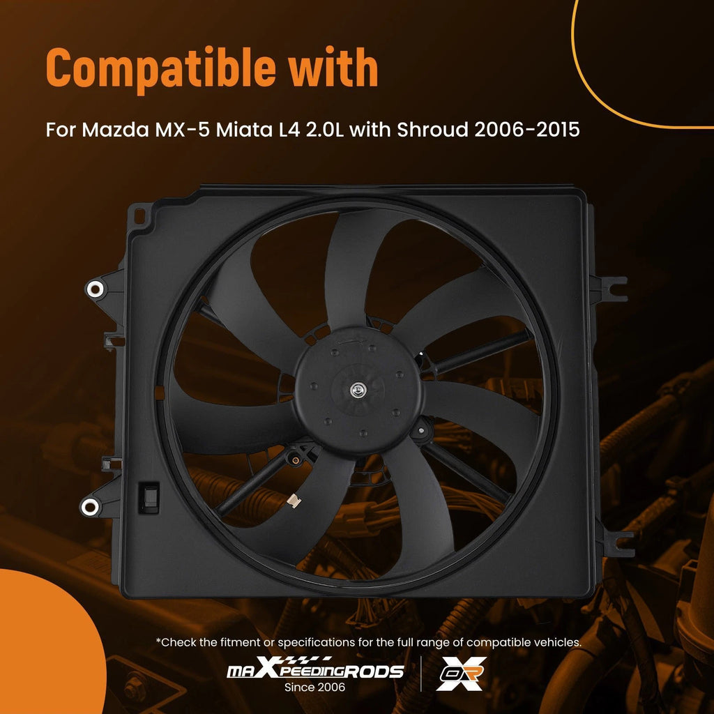 Cooling Fan Assembly for Mazda MX-5 Miata L4 2.0L (2006–2015) 621-415 FA70954