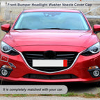 Bumper Headlight Washer Nozzle Cover Cap for Mazda 3 (2004–2013) Black