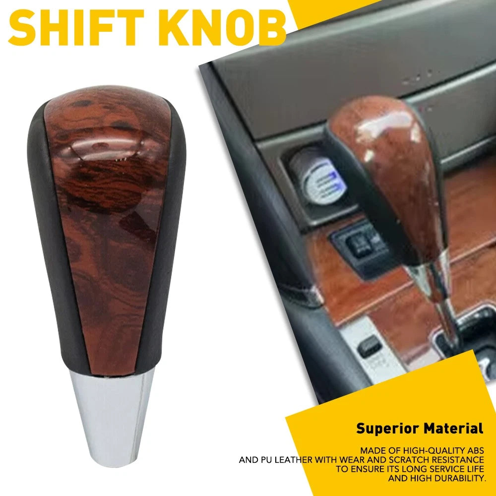 Leather Black Wood Gear Shift Knob for Toyota 4Runner (2006–2014)