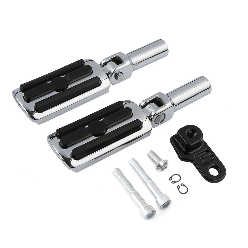 Chrome Passenger Foot Pegs for Harley Softail Slim (2012–2017) FLSTSB 2008–2011