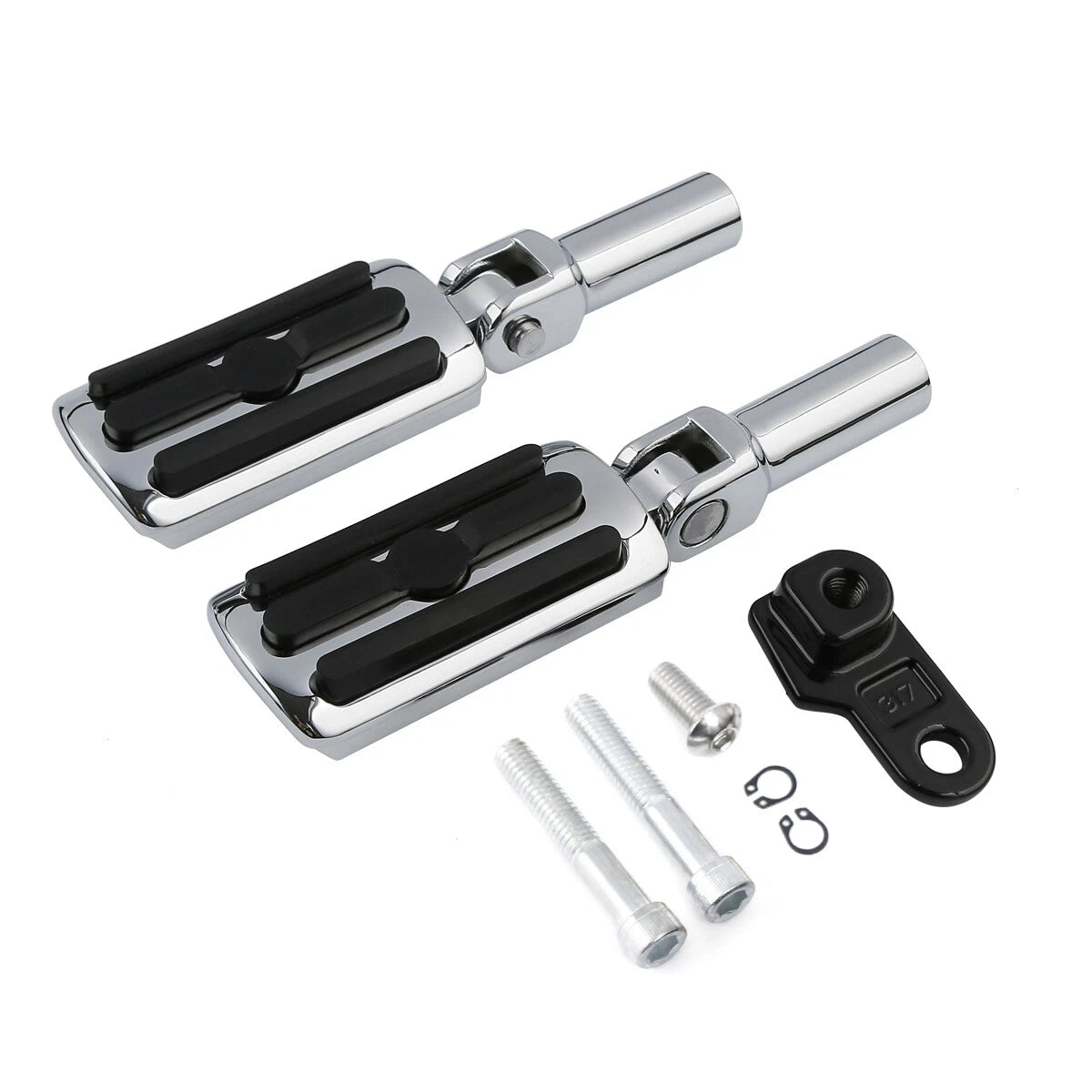 Chrome Passenger Foot Pegs for Harley Softail Slim (2012–2017) FLSTSB 2008–2011