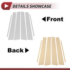 Set of 6 Door Pillar Window Trim for Lexus CT200h (2011–2019) Silver Tone