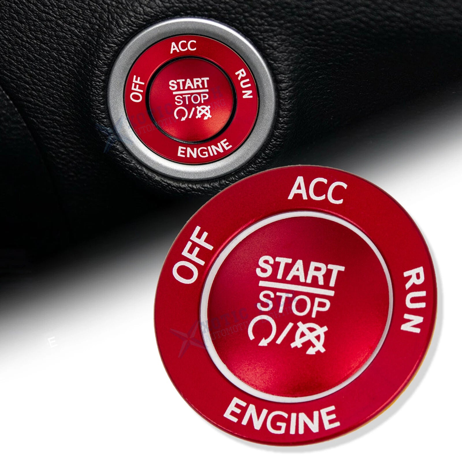 Push Start Stop Button Cover Decor Kit for Dodge Charger (2011–2023)