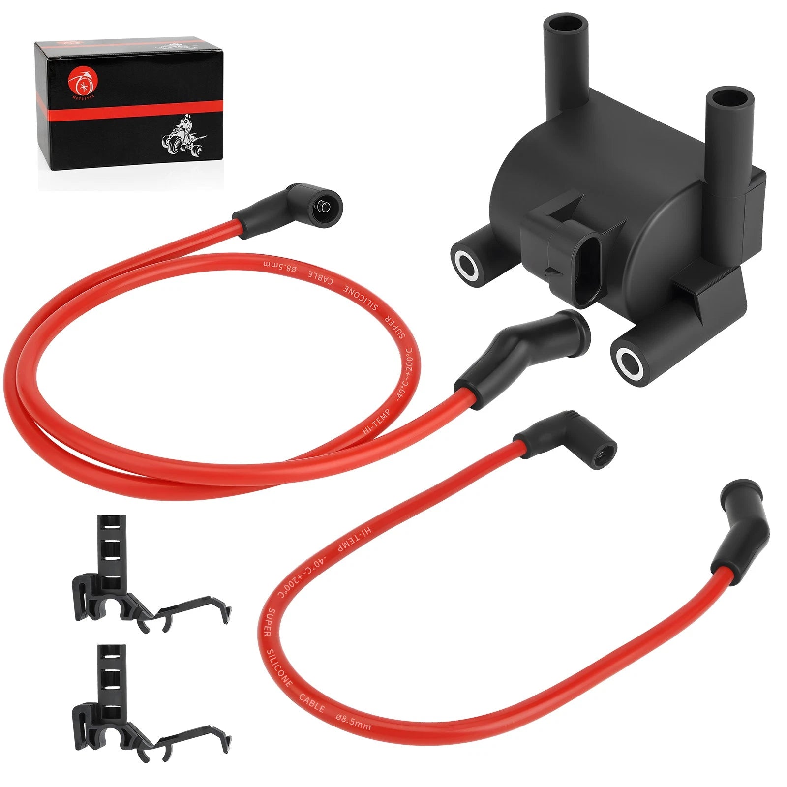 Ignition Coil w/ Spark Plug Wire Cap for Harley FXDWG Dyna Wide Glide (2012–2017)