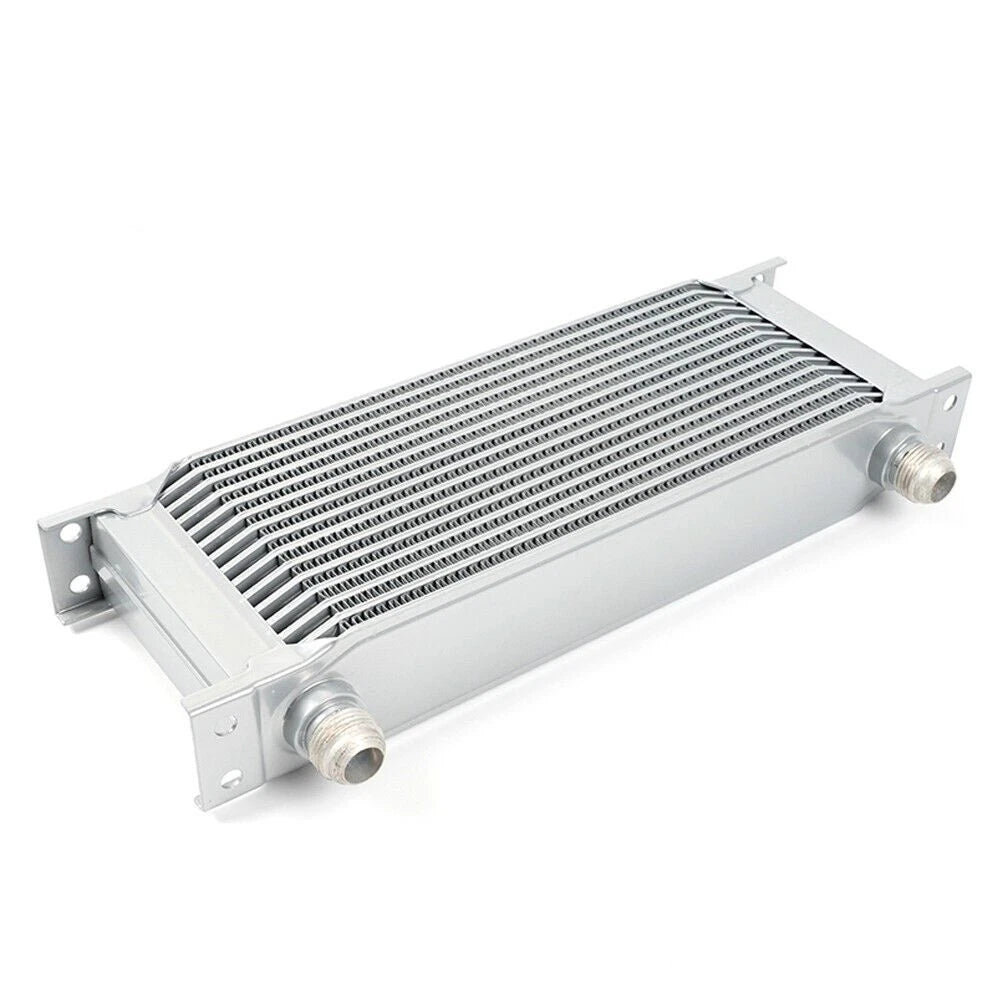 15 Row Aluminum Engine Transmission Oil Cooler Kit with 10AN Hose Fittings