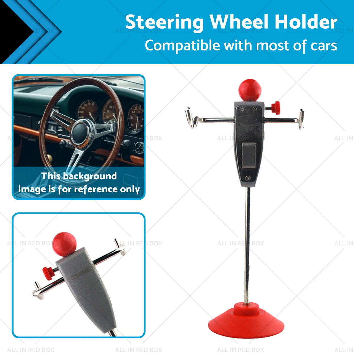 Steering Wheel Holder Stand Tool for Car Truck Van (Universal Fit)