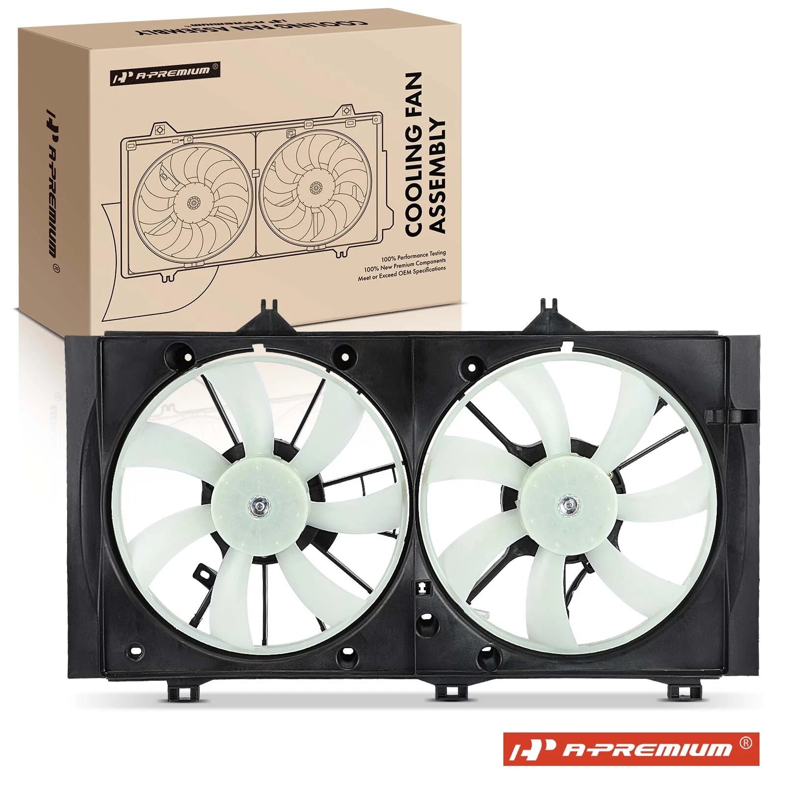 Dual Cooling Fan Assembly with Shroud for Toyota Camry (2010–2011)
