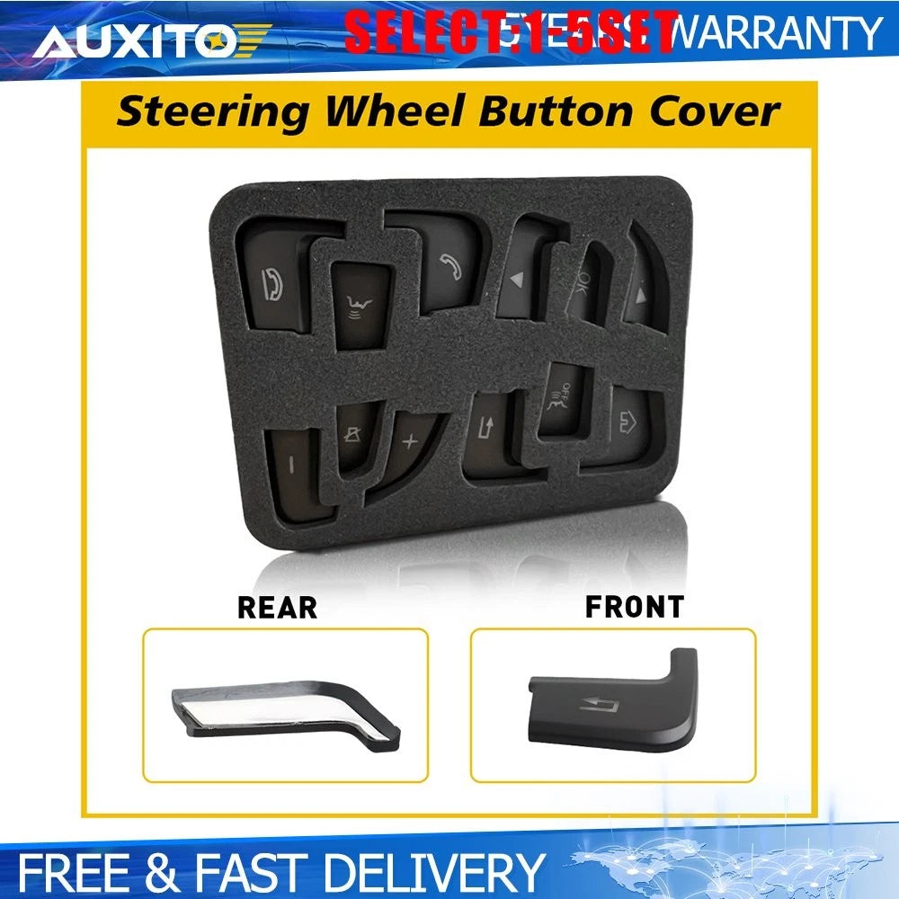 Steering Wheel Button Silver Trim Cover for Mercedes Benz GLC Class (2015–2018)