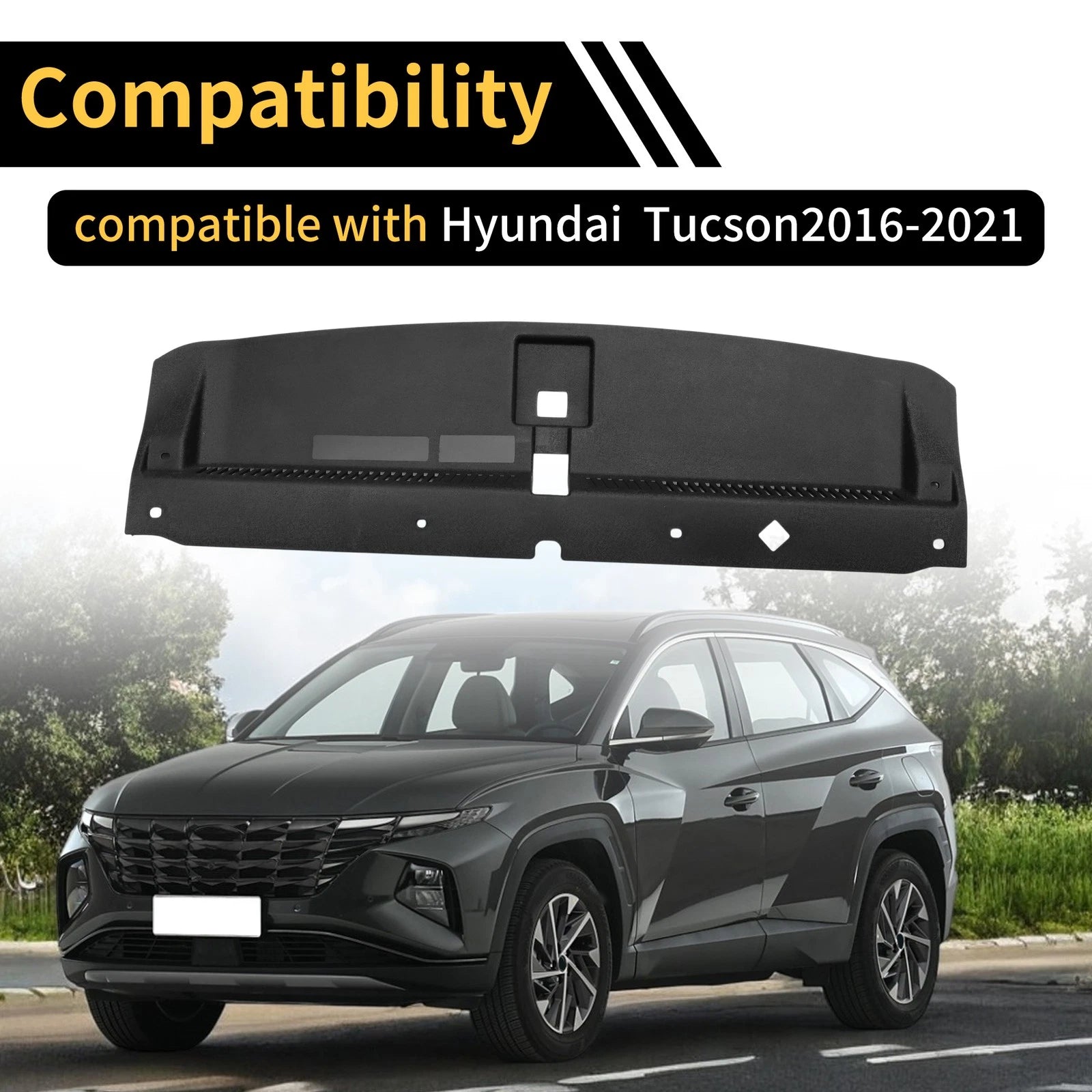 Radiator Support Cover for Hyundai Tucson (2016–2021) No. 86342D3000/86342-D3000 ABS