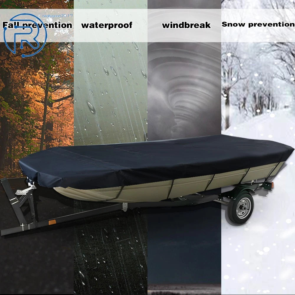 Boat Cover for Jon Boat 14FT (Beam Width up to 70 inch) 210D Waterproof