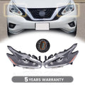 Set of 2 Headlight Assemblies for Nissan Murano (2015–2018)