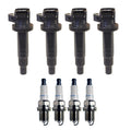 Set of 4 Ignition Coils & 4 Spark Plugs for 1.8L L4 (Denso)