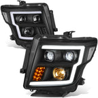 LED Projector Headlights for Nissan Titan XD (2016–2024) - Black Housing