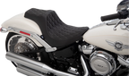 Predator III Seat for Harley-Davidson (2000–2023) - Double Diamond, Silver Stitching
