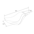 Driver Passenger Seat Fit for Harley Street Bob Softail Deluxe (2018-2025)