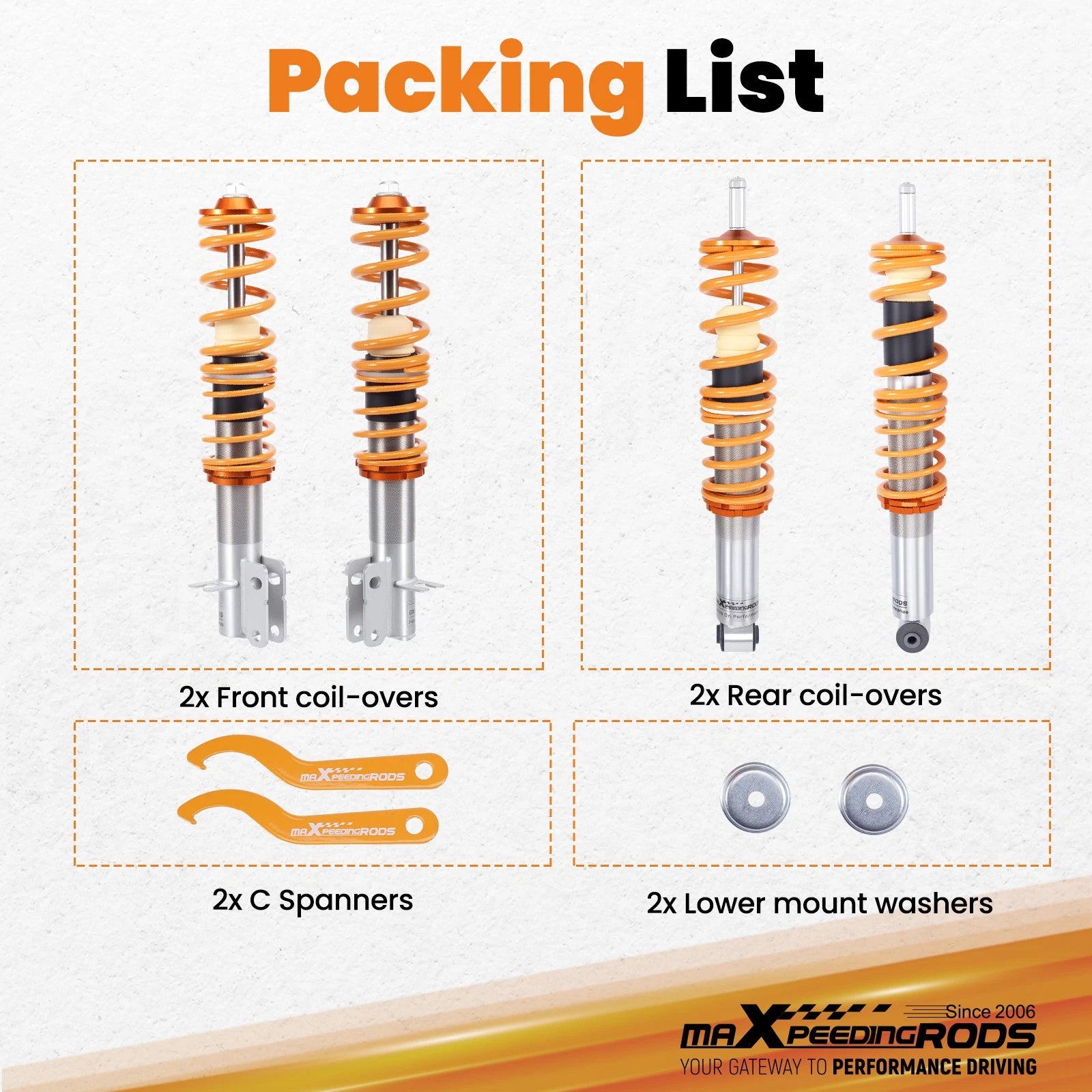 Lowering Suspension Kit for VW Golf Rabbit MK1 & Scirocco MK1 (1974-1984)