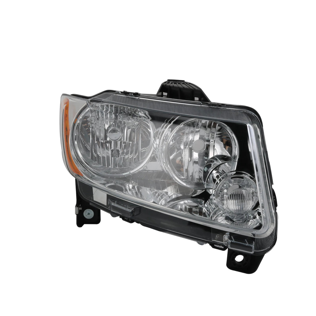 Pair Headlight Assembly for Jeep Grand Cherokee (2011-2013) & Compass (2011-2017) Chrome