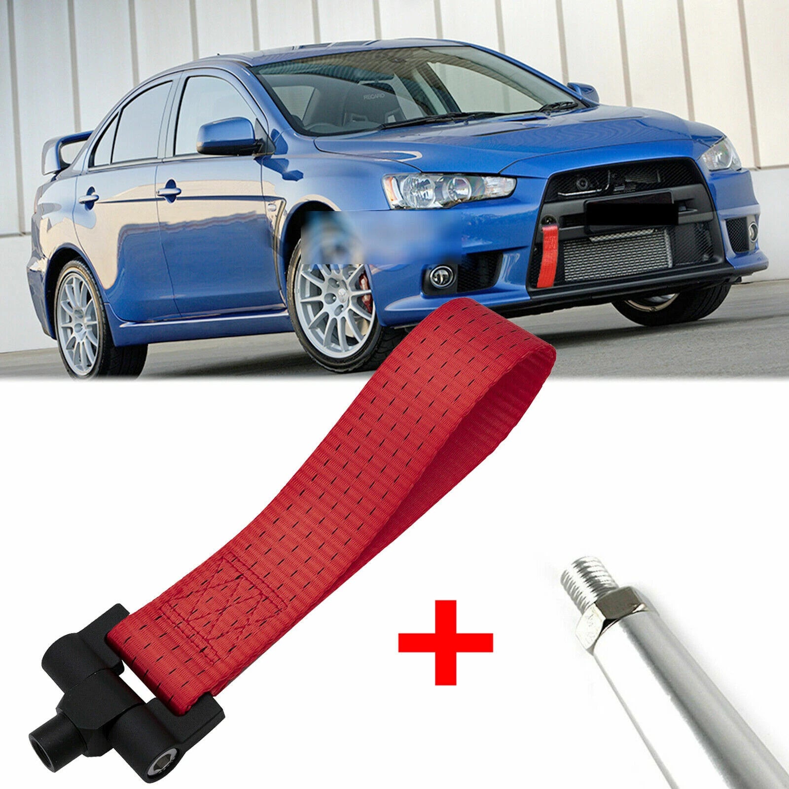 Nylon Racing Towing Strap for Mitsubishi Lancer Evolution (2008–2017)